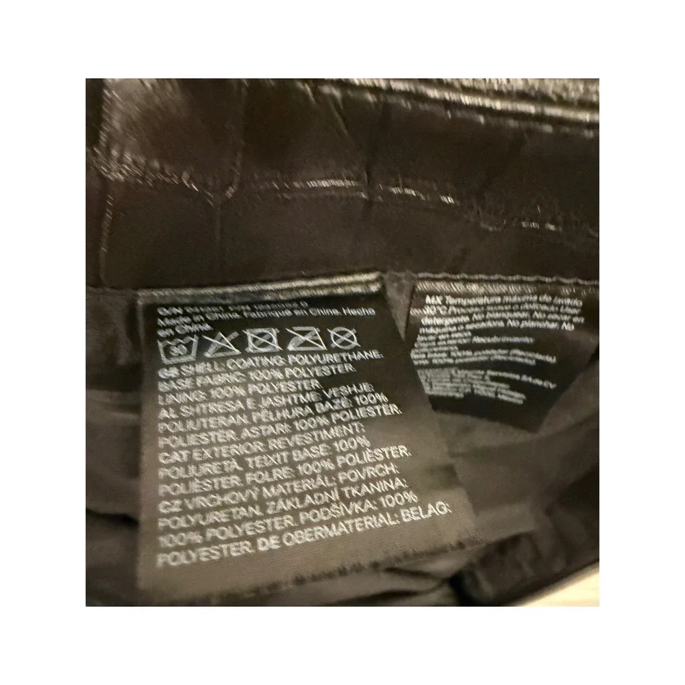 H&M Divided Black Croc‎ Embossed Faux Leather Mini Skirt Side Zip Size 6